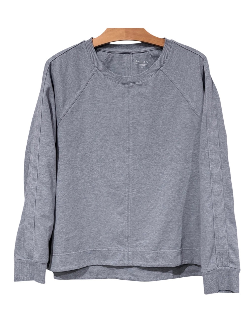 Athleta Farallon Sweatshirt Crew Neck Light Blue 1X